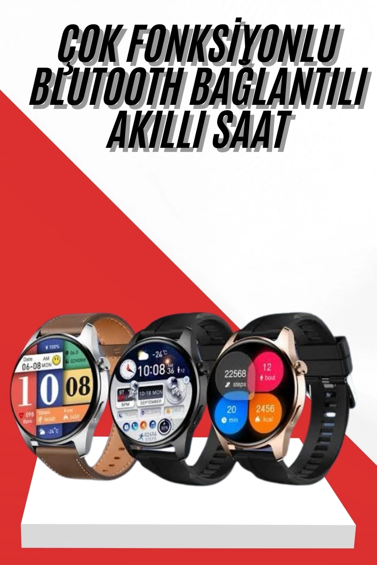 BUĞZ Akıllı Saat 1.5 Inç Amoled Ekran Çift Kordonlu GPS NFC Uyumlu