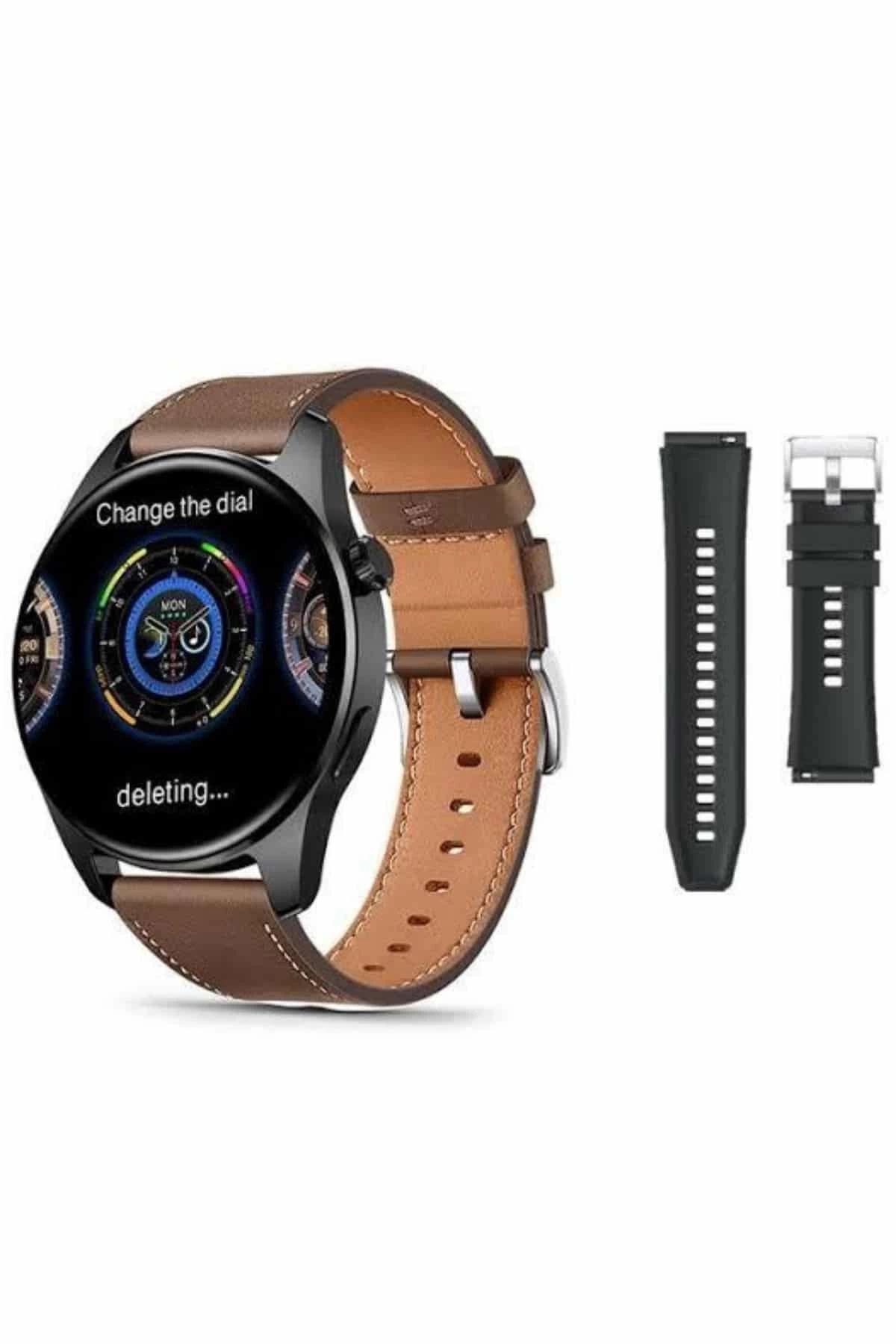 BUĞZ Akıllı Saat 1.5 Inç Amoled Ekran Çift Kordonlu GPS NFC Uyumlu