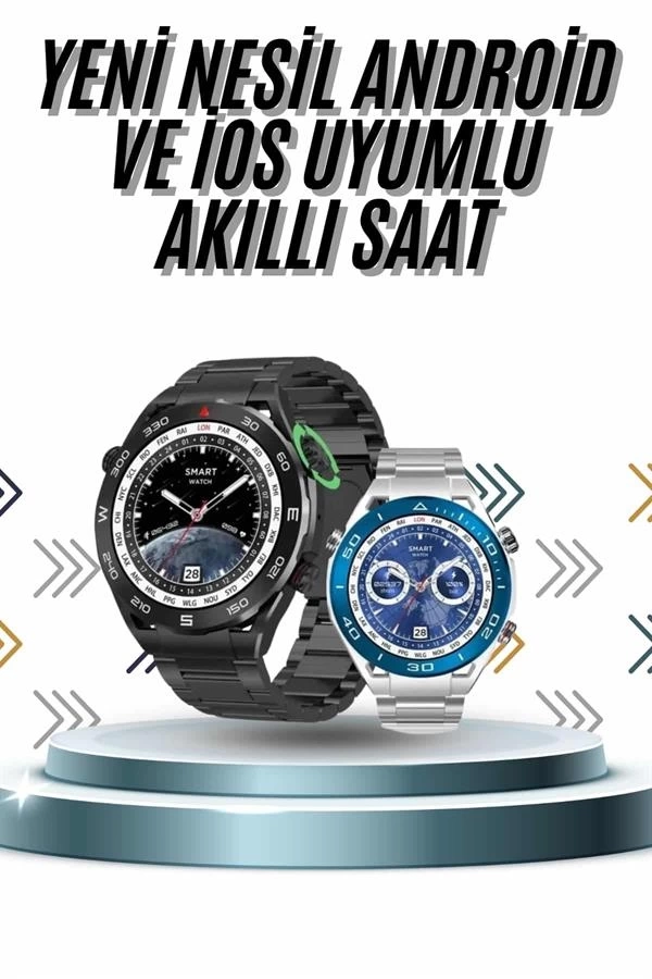 BUĞZ Akıllı Saat 1.62 İnç Ultimate Nabız Sensörlü Sesli Görüşme Yapabilen
