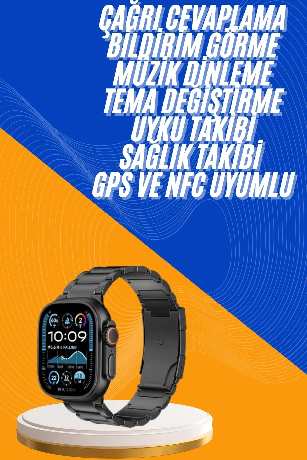 BUĞZ Akıllı Saat 3 Kordonlu Waterproof Adımsayar, Titreşim ve GPS Özelliği