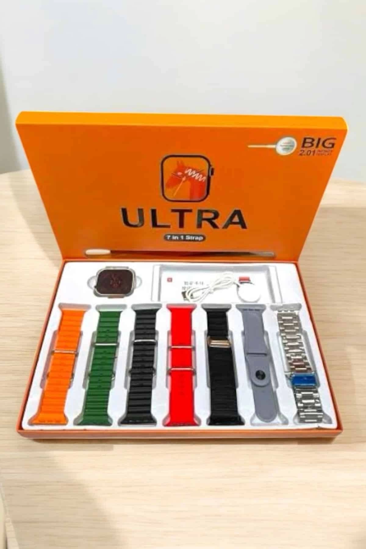 BUĞZ Akıllı Saat 7 Kordonlu Metal,Plastik Ve Hasır Kordon Seçeneği