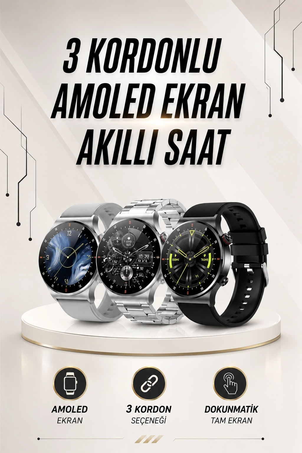 BUĞZ Akıllı Saat Arama Cevaplama Müzik Dinleme GPS Takibi