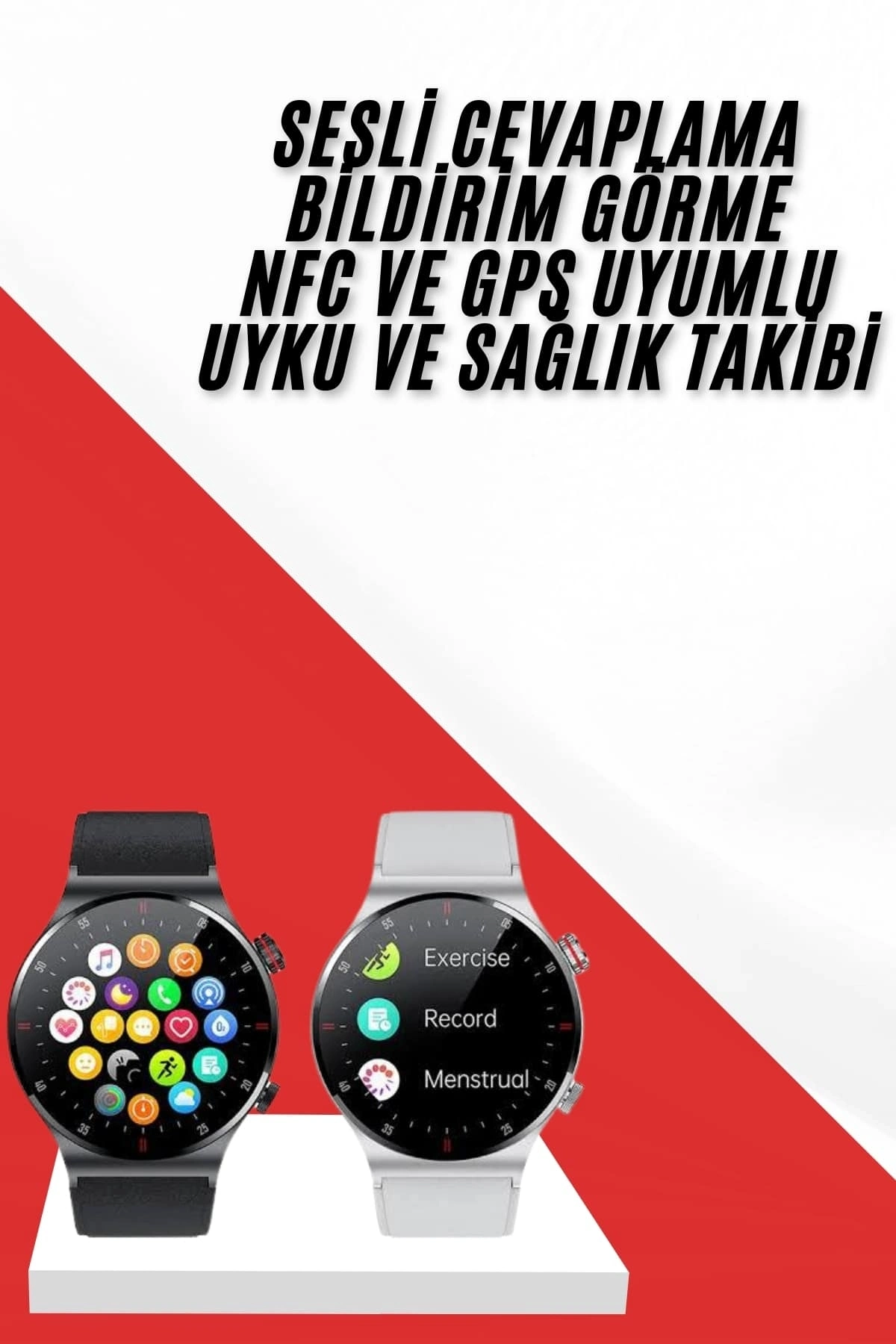 BUĞZ Akıllı Saat Arama Cevaplama Müzik Dinleme GPS Takibi