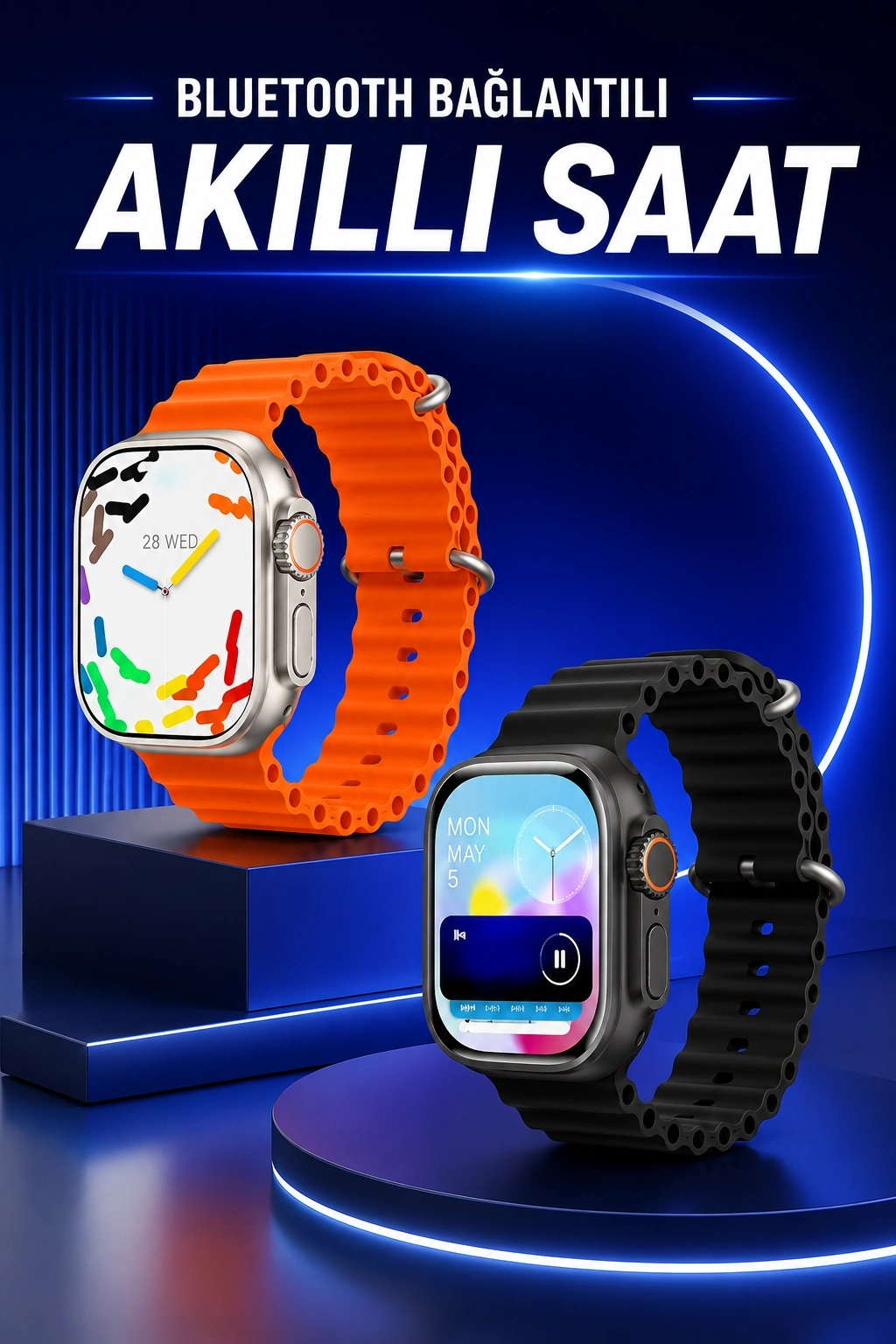 BUĞZ Akıllı Saat Arama Cevaplayan Bildirim Görme Yeni Nesil Bluetooth Bağlantılı