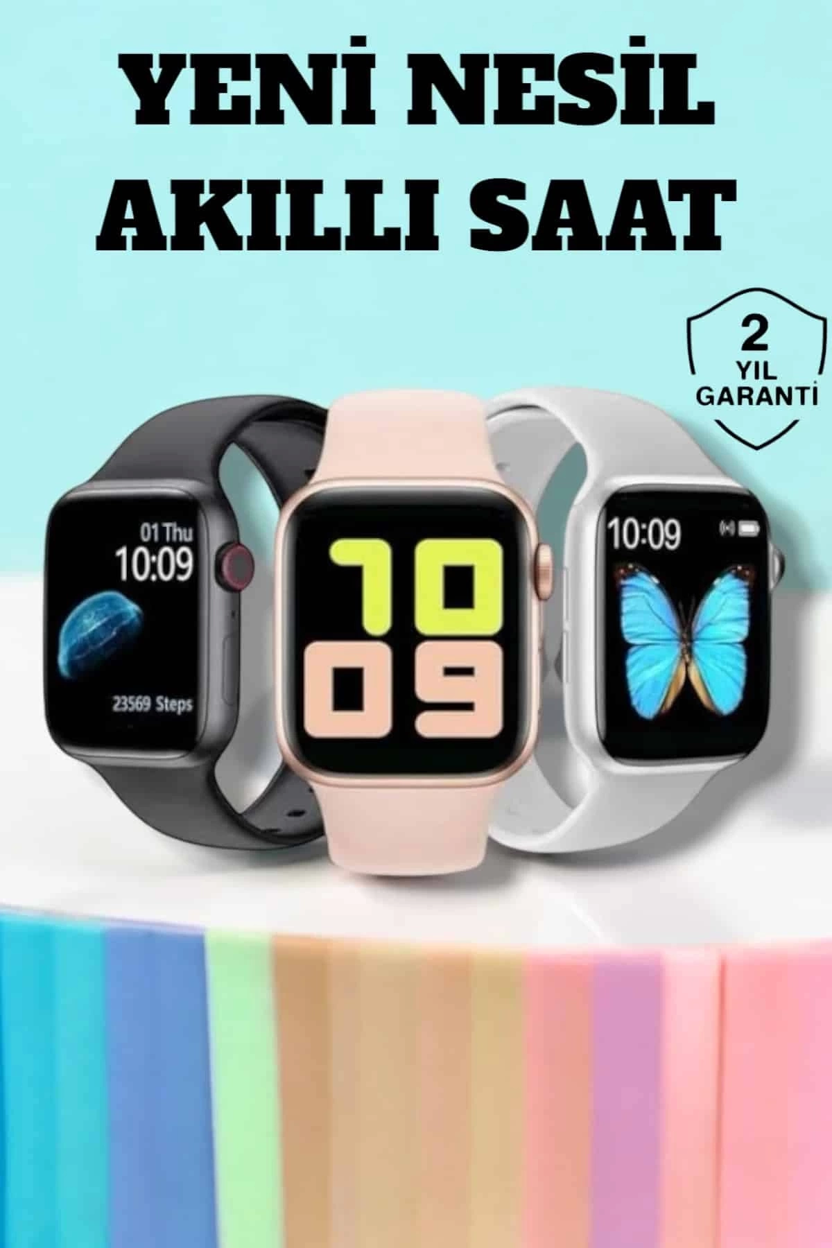BUĞZ Akıllı Saat Arama Cevaplayan Dokunmatik Ekran Bleutooth Bağlantılı
