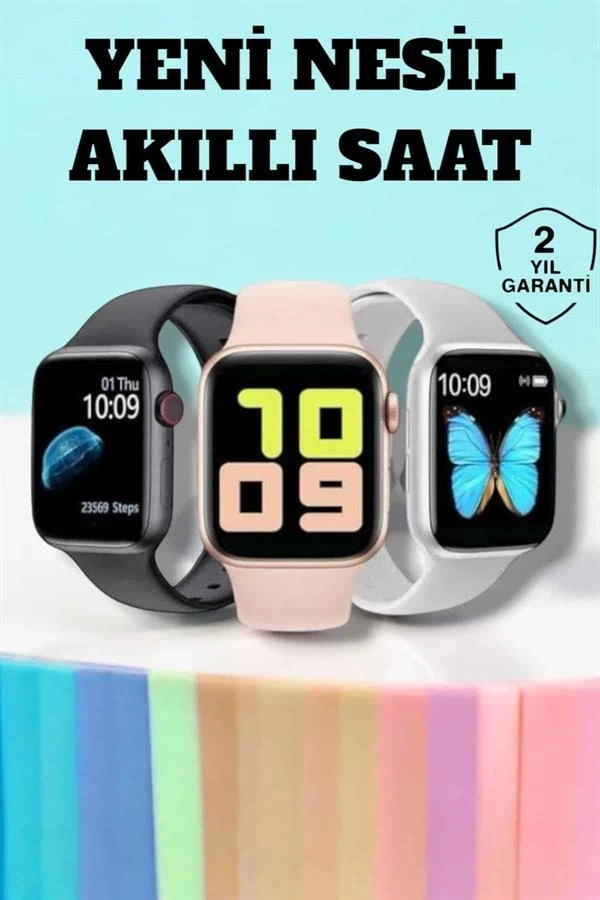 BUĞZ Akıllı Saat Arama Cevaplayan Dokunmatik Ekran Bleutooth Bağlantılı