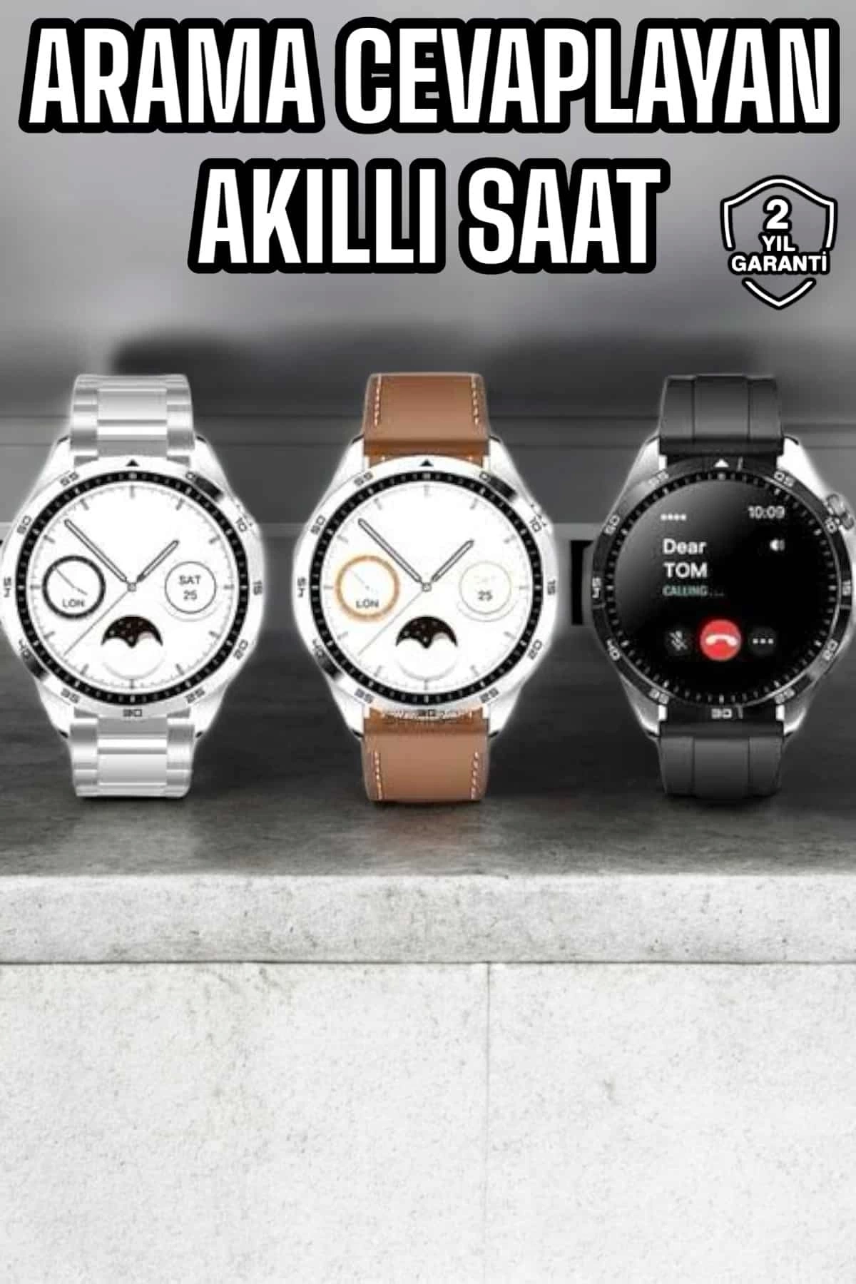 BUĞZ Akıllı Saat Bildirim Görme Sesli Görüşme Çoklu Kordon GPS Takibi