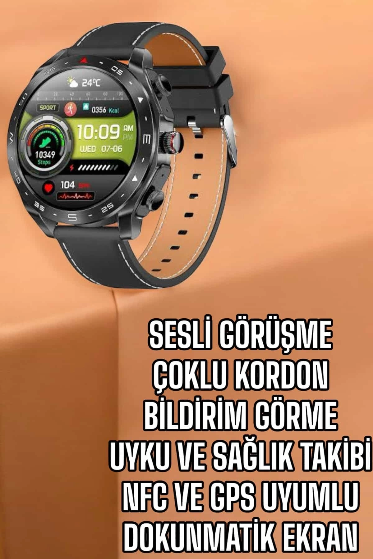 BUĞZ Akıllı Saat Bildirim Görme Sesli Görüşme Çoklu Kordon GPS Takibi