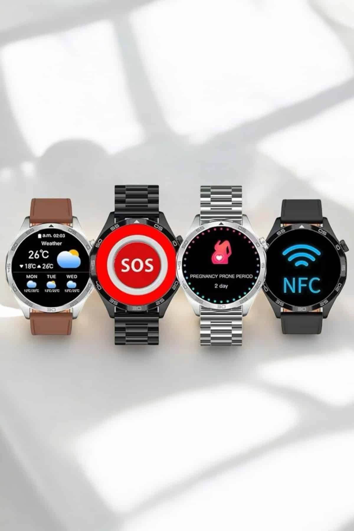 BUĞZ Akıllı Saat Bildirim Görme Sesli Görüşme Çoklu Kordon GPS Takibi
