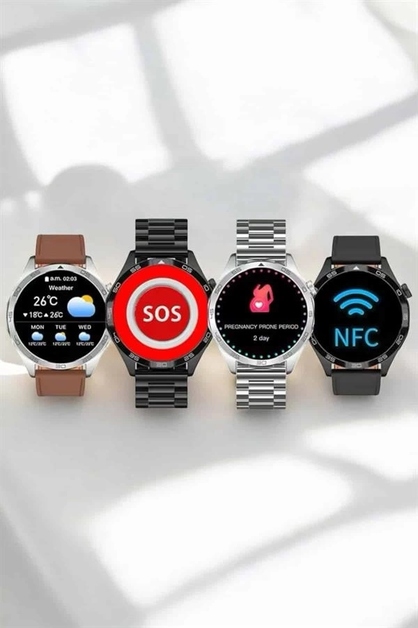 BUĞZ Akıllı Saat Bildirim Görme Sesli Görüşme Çoklu Kordon GPS Takibi