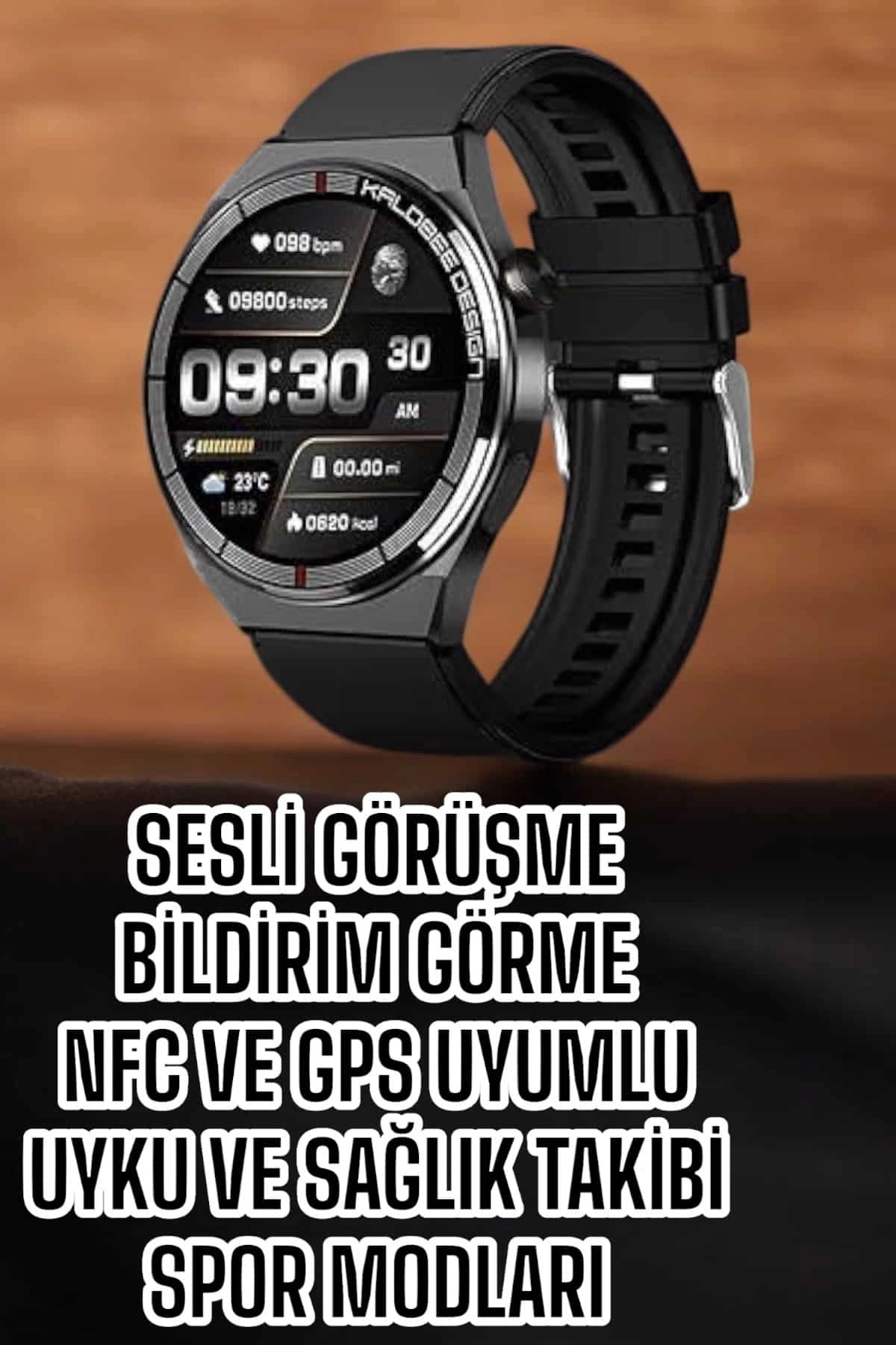 BUĞZ Akıllı Saat Bluetooth Bağlantılı Amoled Ekran Uyku ve Sağlık Takibi