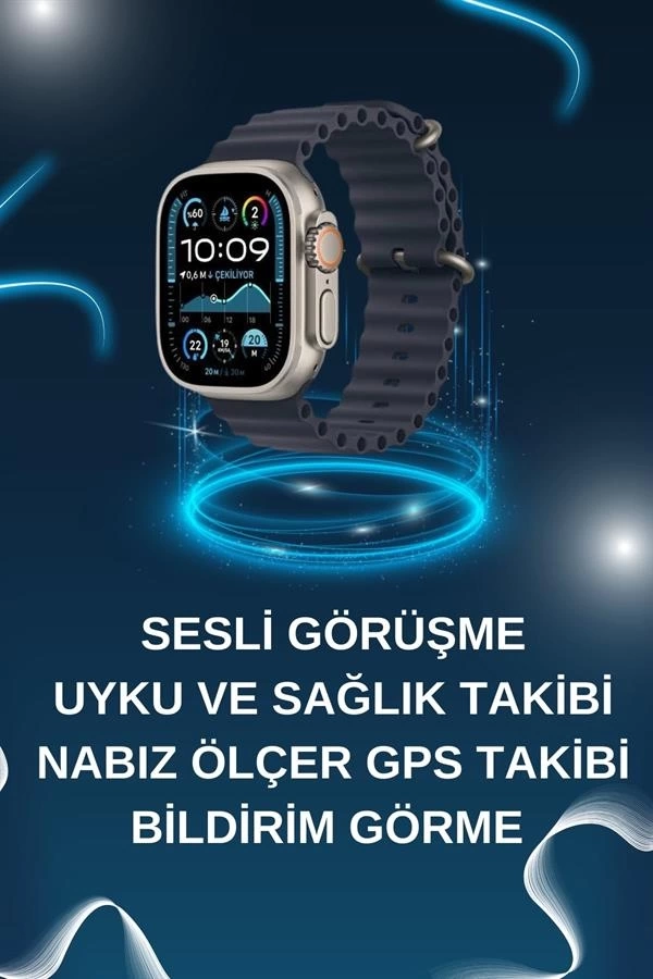 BUĞZ Akıllı Saat Bluetooth Bağlantılı NFC ve GPS Uyumlu Nabız Ölçer Sesli Görüşme