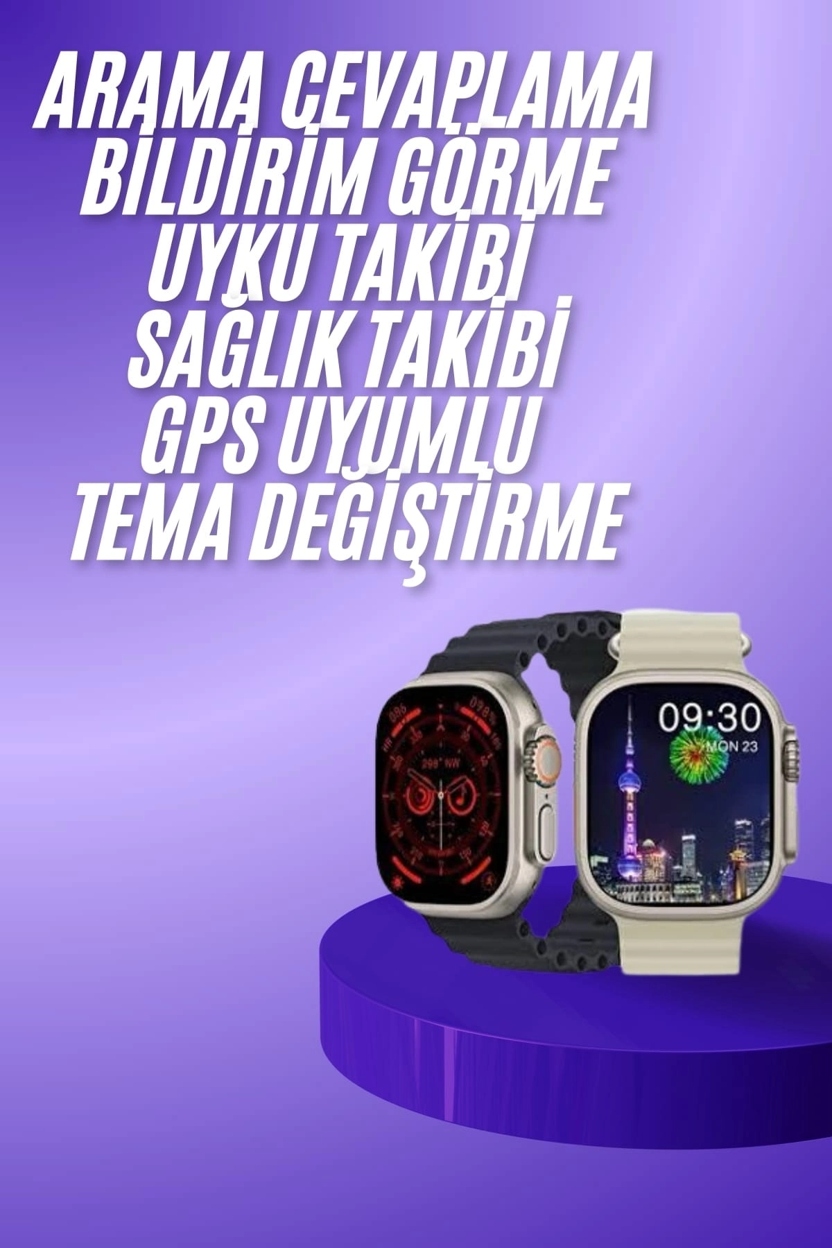 BUĞZ Akıllı Saat Bluetooth Bağlantılı Uyku ve Sağlık Takibi