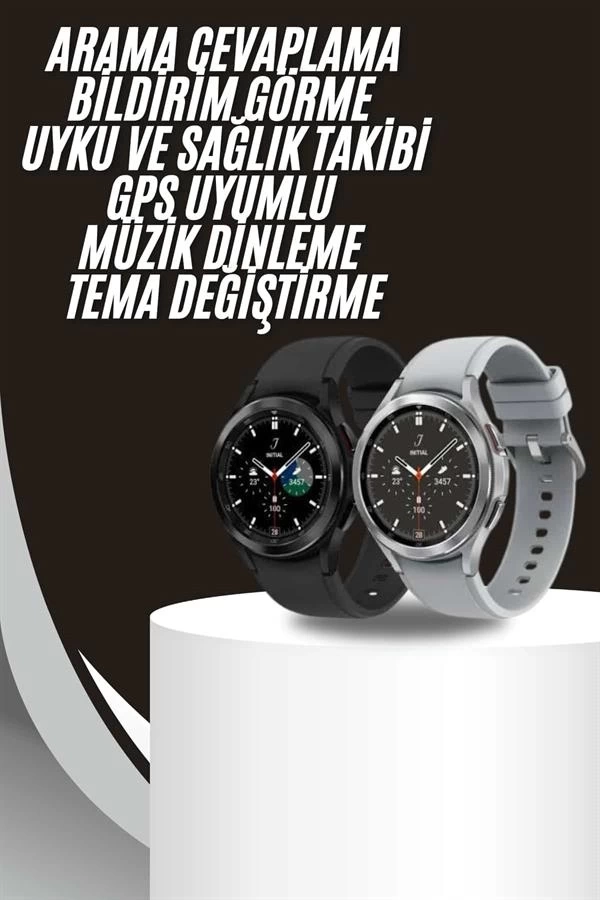 BUĞZ Akıllı Saat Bluetooth Bağlantılı Yuvarlak Ekran Plastik Kordonlu