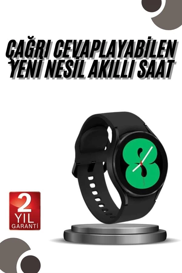 BUĞZ Akıllı Saat Bluetooth Bağlantılı Yuvarlak Ekran Plastik Kordonlu
