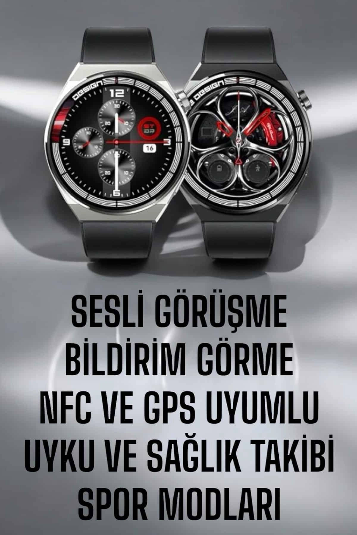 BUĞZ Akıllı Saat GPS VE NFC Özelliği Sesli Görüşme Dokunmstik Ekran