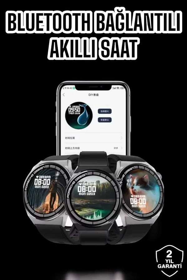 BUĞZ Akıllı Saat GPS VE NFC Özelliği Sesli Görüşme Dokunmstik Ekran