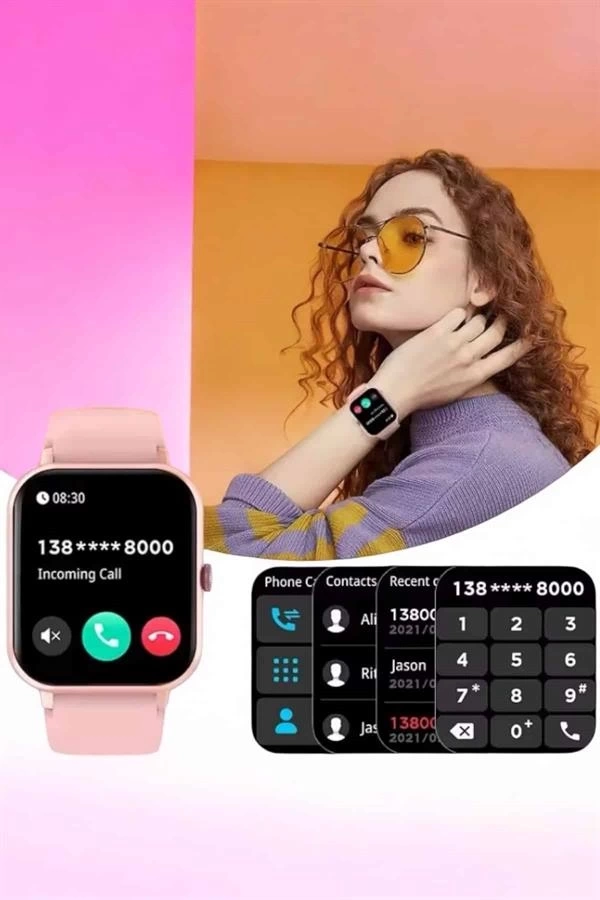 BUĞZ Akıllı Saat iOS ve Android ile Uyumlu Şık ve Çok Fonksiyonlu