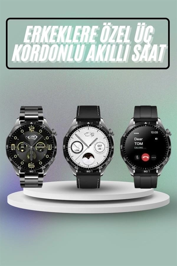 BUĞZ Akıllı Saat Ios Ve Android Tüm Telefonlara Uyumlu Çok Fonksiyonlu Amoled Ekran