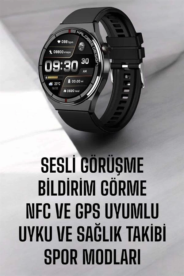 BUĞZ Akıllı Saat Nabız Sensörlü Bildirim Görebilen Spor Modları GPS Takibi