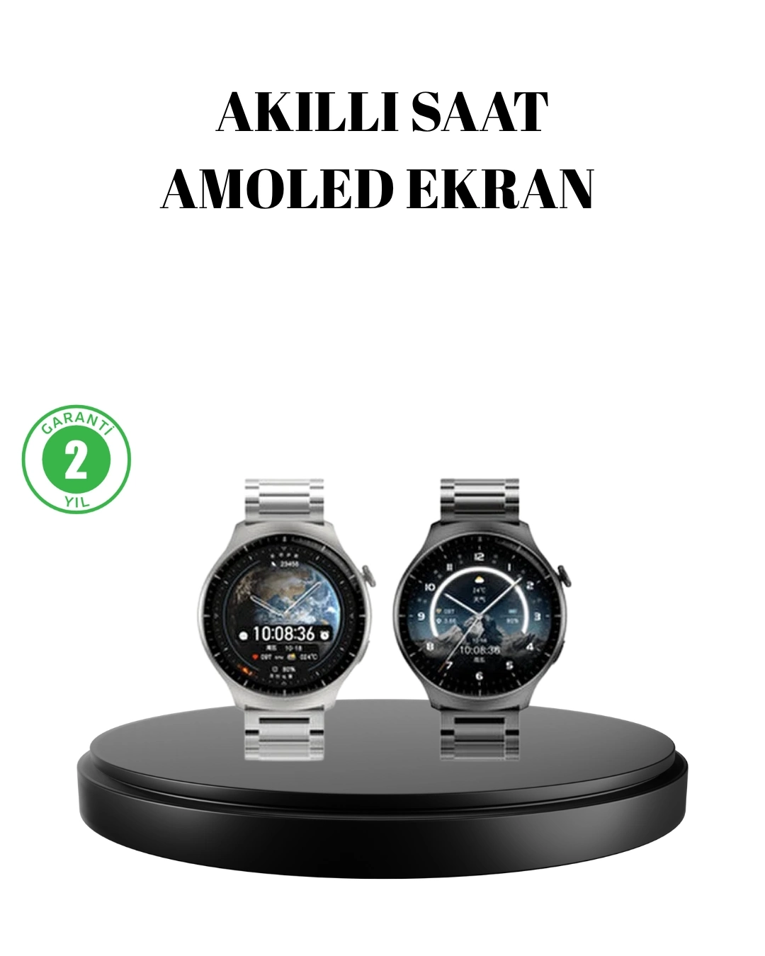 BUĞZ Akıllı Saat NFC – Bluetooth Arama ve Kablosuz Şarj Özellikli