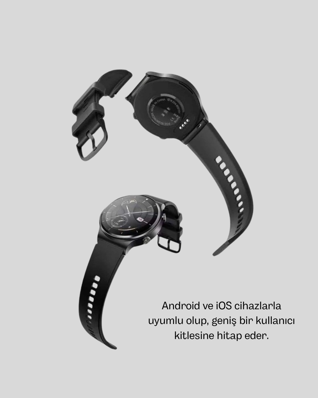 BUĞZ Akıllı Saat NFC – Bluetooth Arama ve Kablosuz Şarj Özellikli