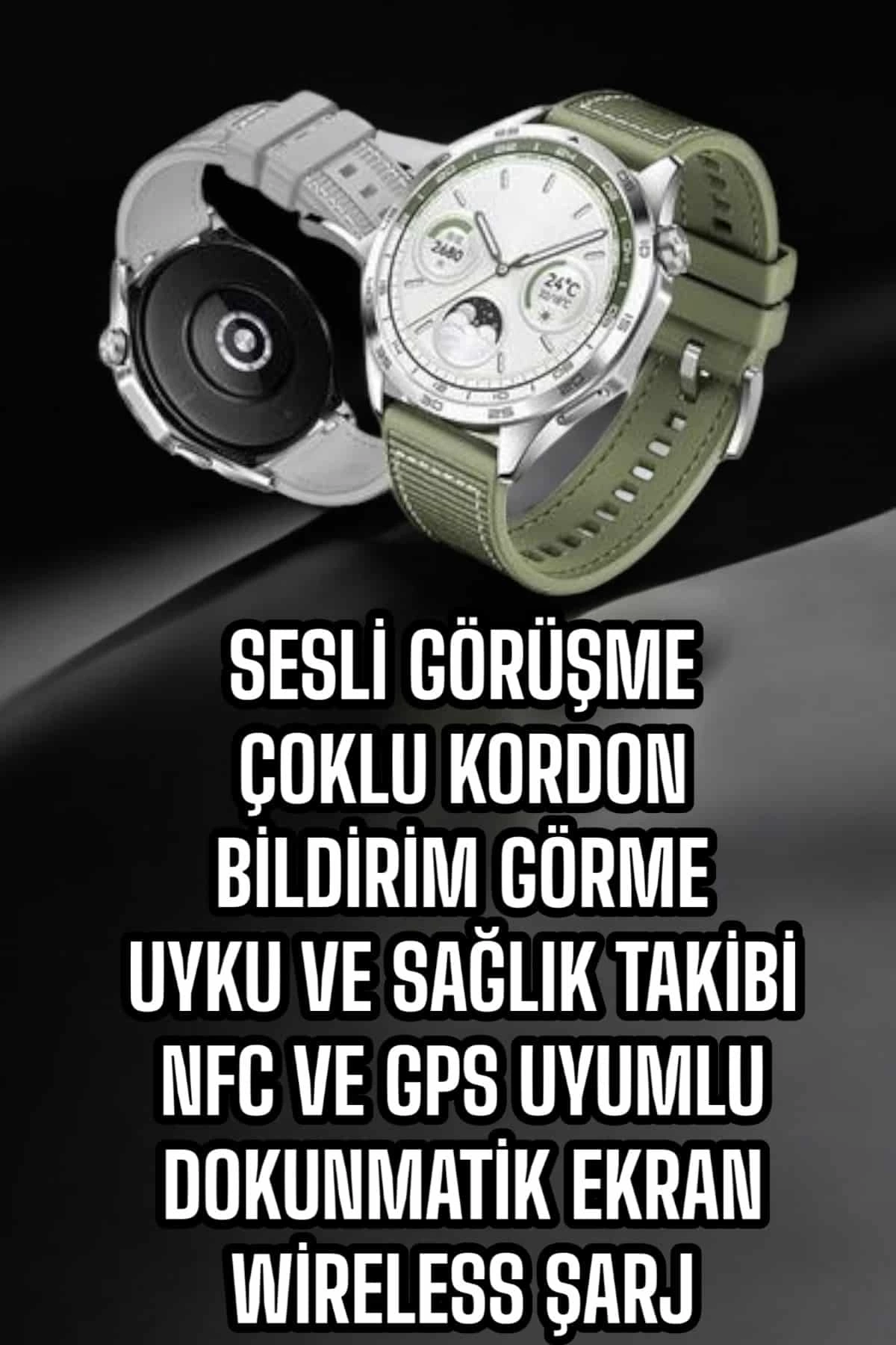 BUĞZ Akıllı Saat Sesli Görüşme Titreşimli Nabız Sensörlü Spor Modları BUĞZ Akıllı Saat Sesli Görüşme Titreşimli Nabız Sensörlü Spor Modları