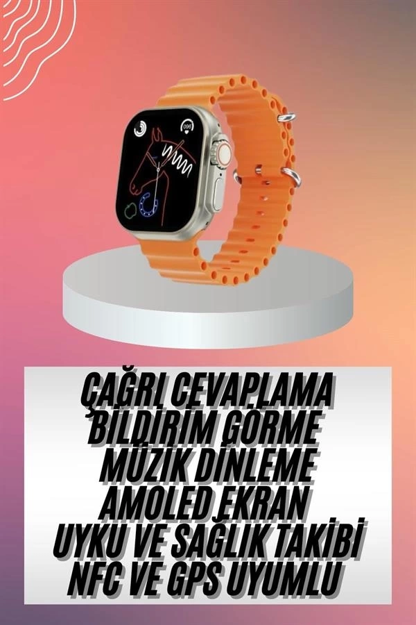BUĞZ Akıllı Saat Ultra Android & İOS Uyumlu Arama Bildirim Özellikli