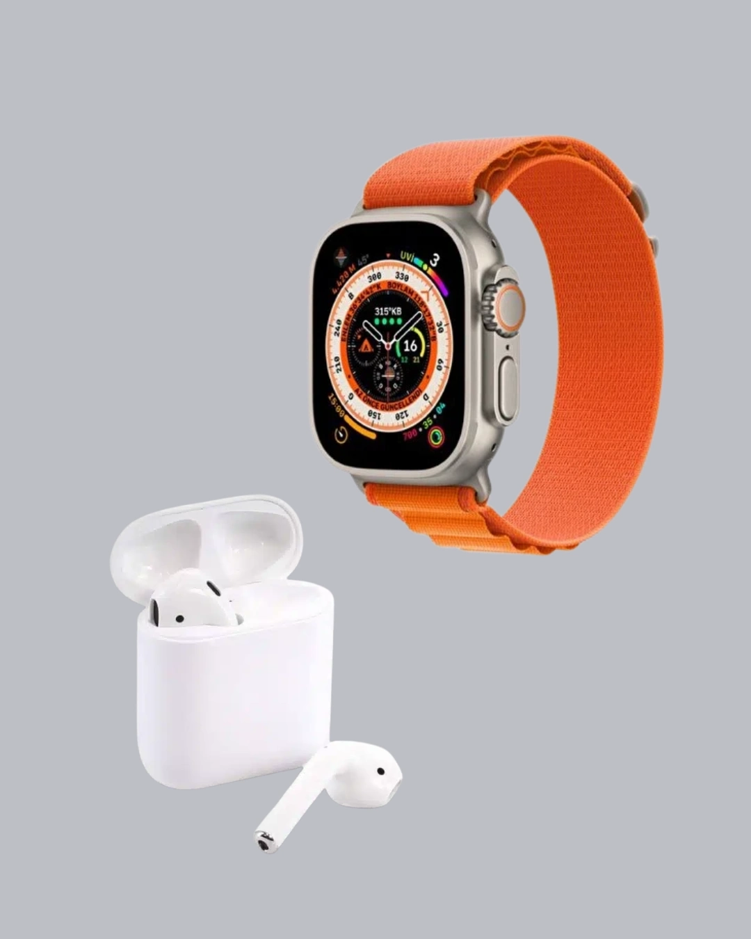 BUĞZ Akıllı Saat ve Kablosuz Kulaklık iOS Android Uyumlu Teknoloji Seti