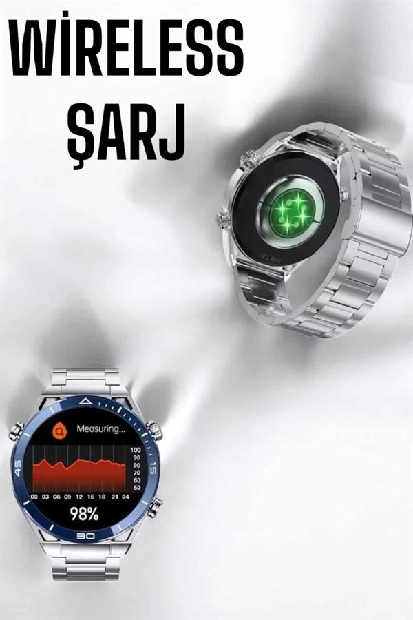 BUĞZ Akıllı Saat Yeni Nesil 2024 Model Metal Kordonlu Bluetooth Bağlantılı