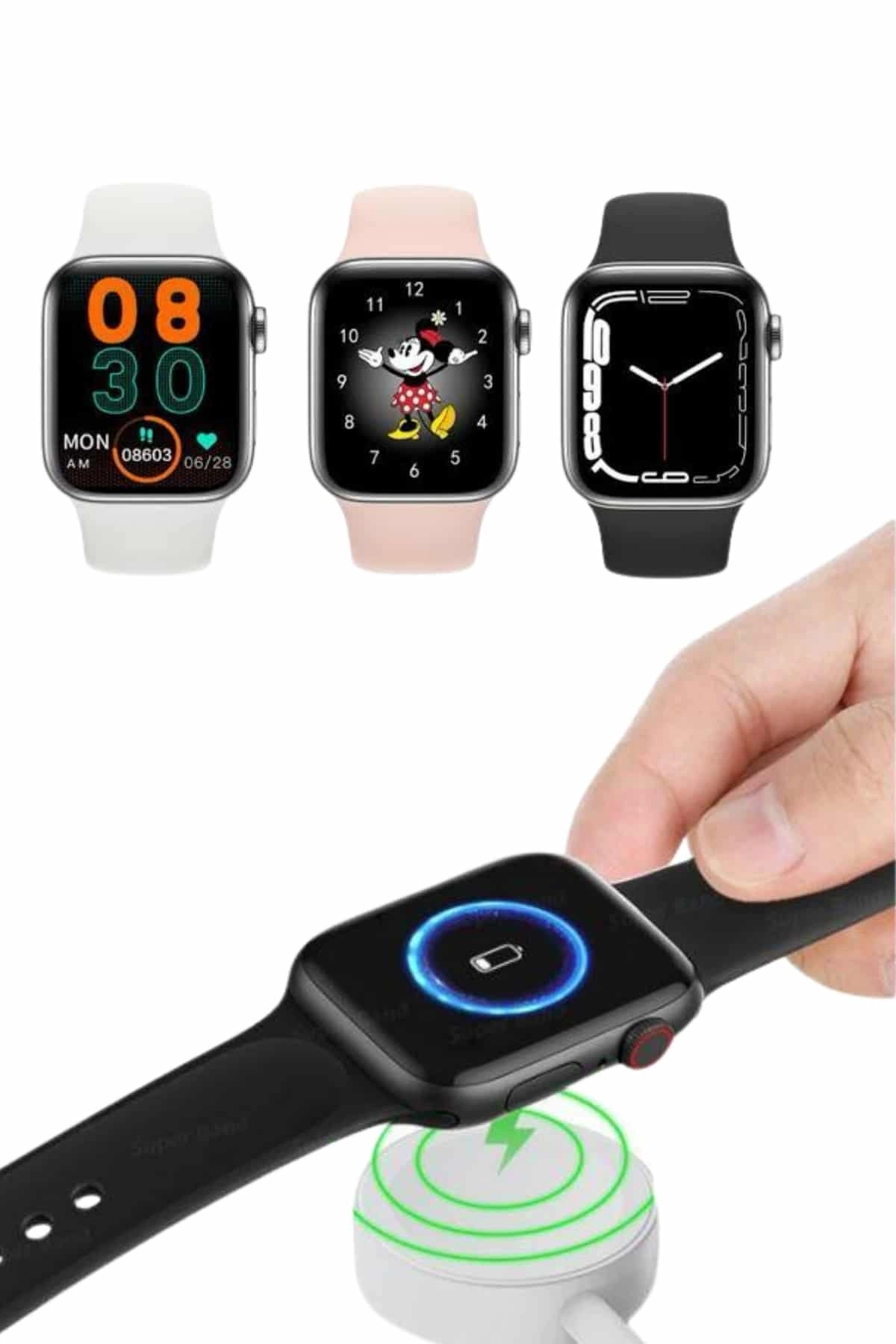BUĞZ AKILLI SAAT YENİ NESİL ANDROİD VE İOS UYUMLU TİTREŞİM MODLU ALARM KRONOMETRE - BUĞZ