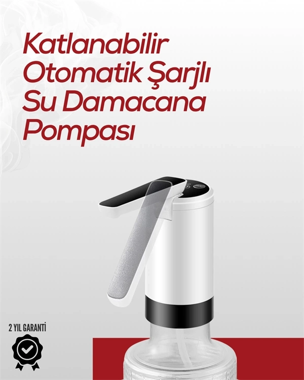 BUĞZ Akıllı Şarjlı Damacana Pompası Tek Tuşla Su Dolum