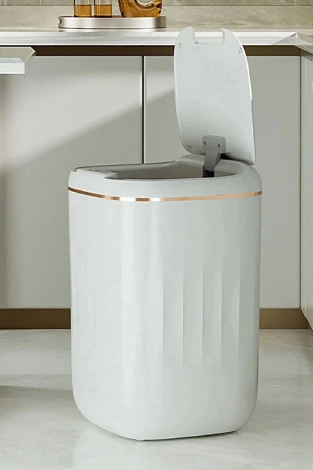 BUĞZ Akıllı Teknolojik Çöp Kutusu UV Işıklı Otomatik Aç Kapat Sensörlü Mutfak Banyo Ev 20L