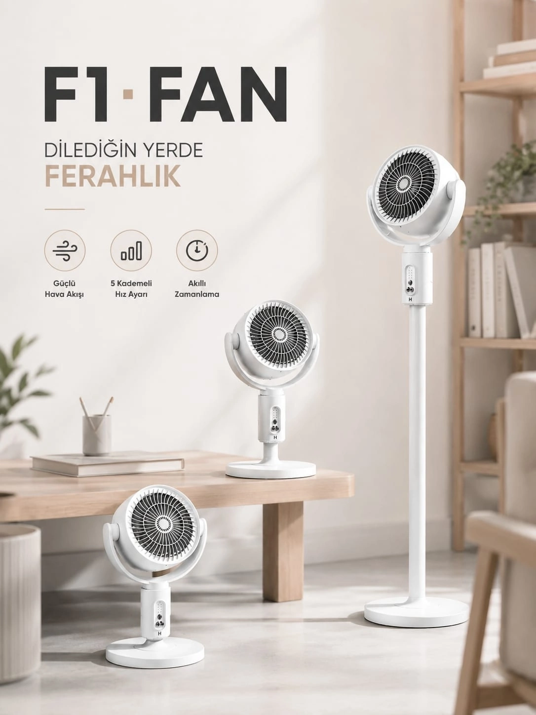 BUĞZ Akıllı Zamanlayıcı Özelliğiyle Enerji Tasarruflu Dikey Vantilatör