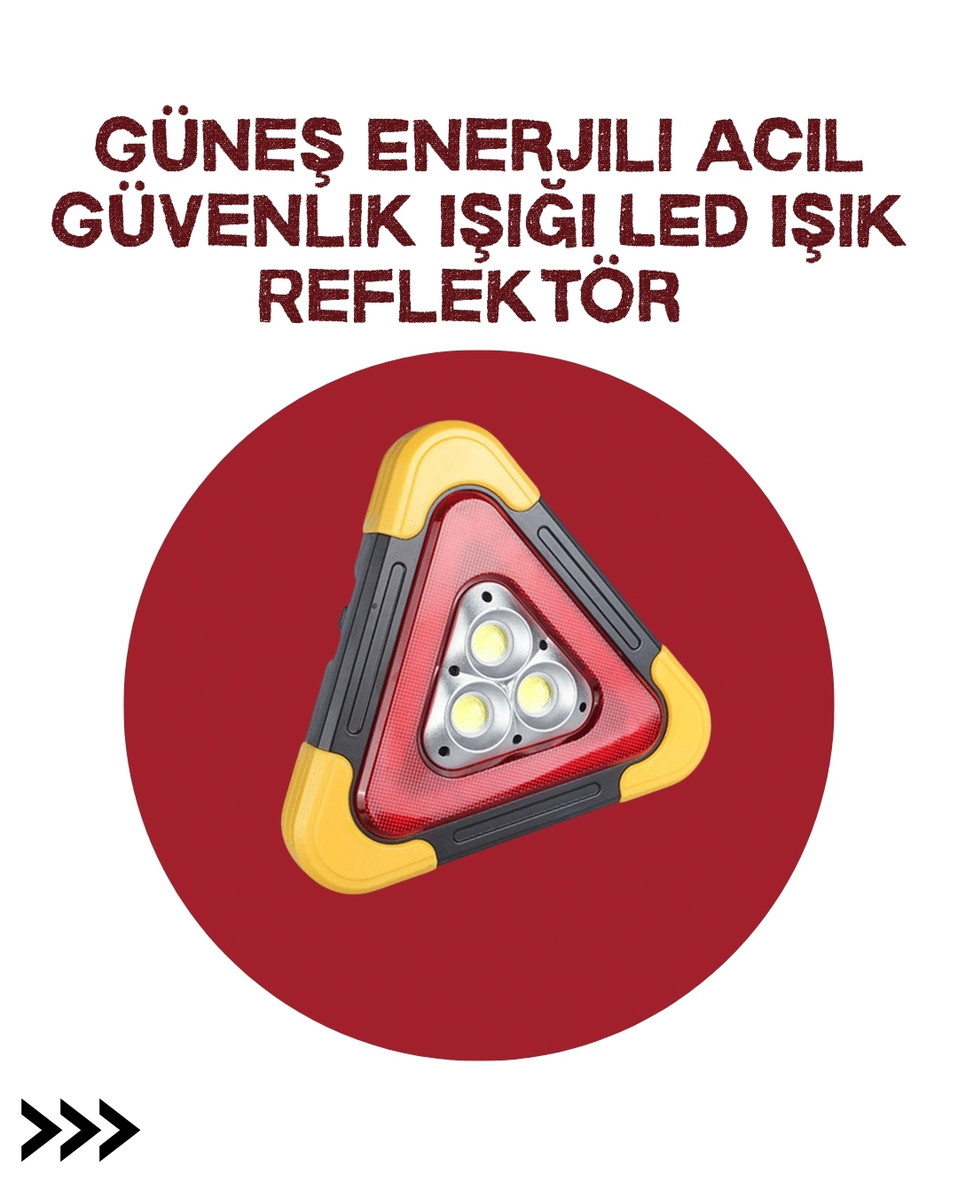 BUĞZ Alüminyum Gövdeli LED Üçgen Reflektörlü Acil Işık