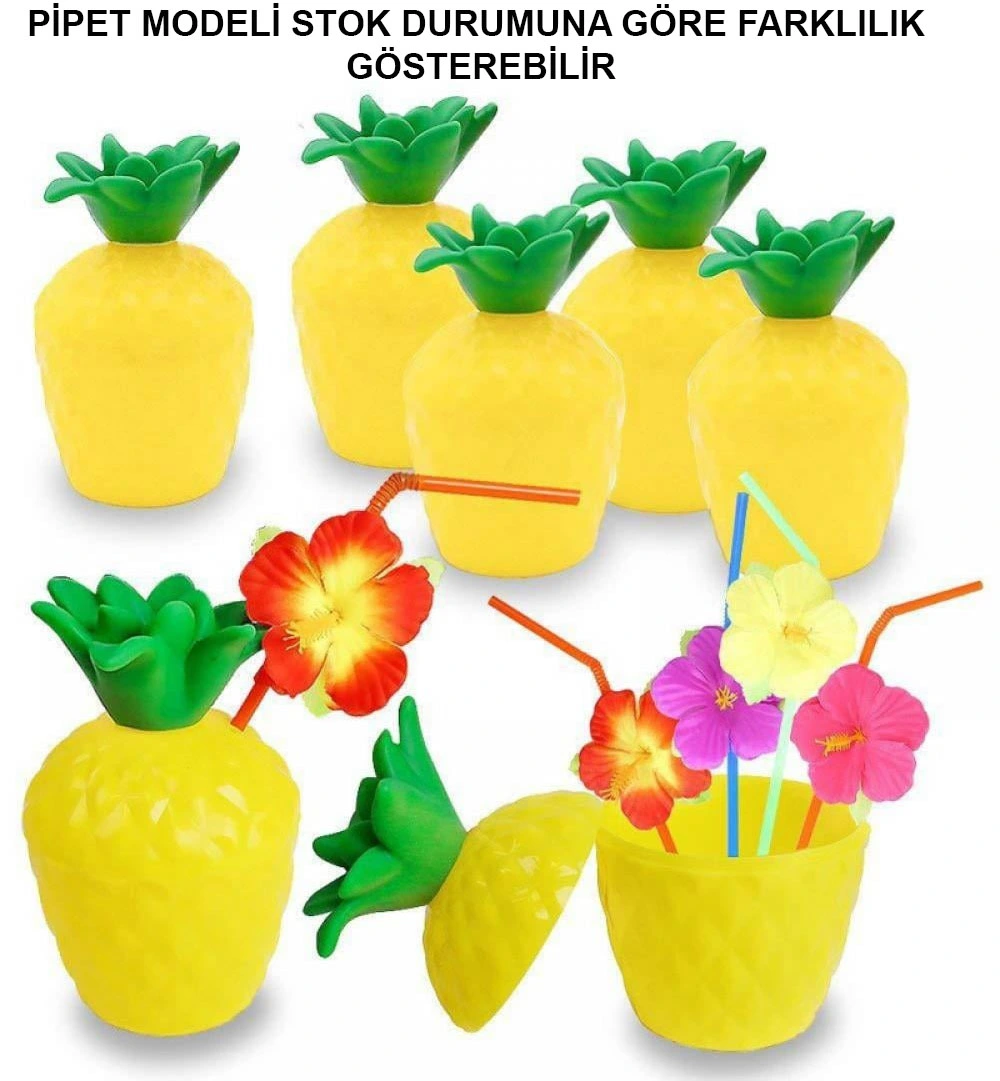 BUĞZ ANANAS PİPETLİ BARDAK