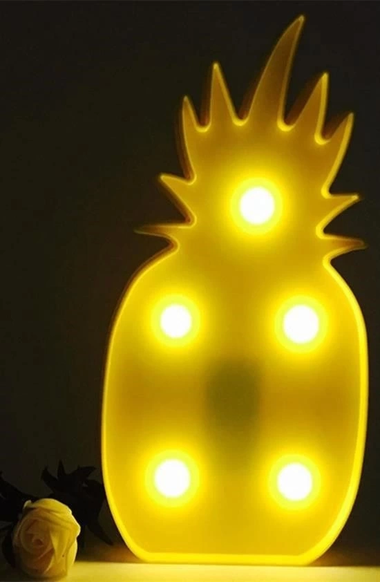 BUĞZ Ananas Şeklinde Ledli Dekoratif Eğlenceli Çocuk Gece Lambası