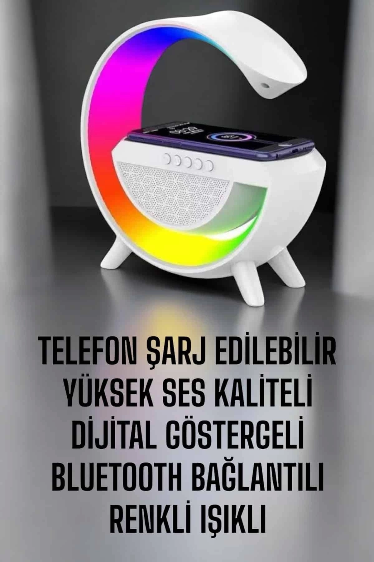 BUĞZ Android Uyumlu Akıllı Bluetooth Hoparlör Kablosuz Şarj Cihazı Standı
