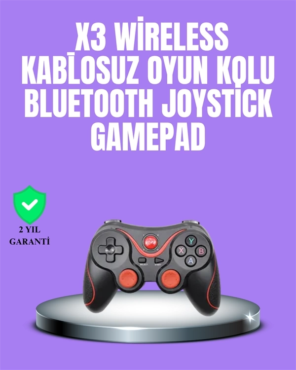 BUĞZ Android Uyumlu Gamepad X3 Game Stick Oyun Kolu Bluetooth Bağlantılı