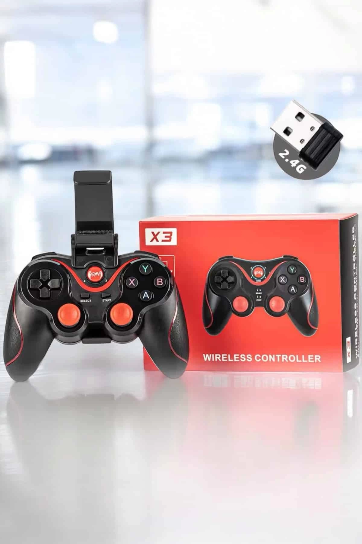 BUĞZ Android Uyumlu Gamepad X3 Game Stick Oyun Kolu Bluetooth Bağlantılı