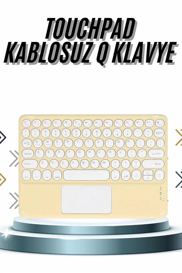 BUĞZ Android ve İOS Uyumlu Bluetooth Klavye Touchpad Slim Kablosuz Wifi Q Klavye