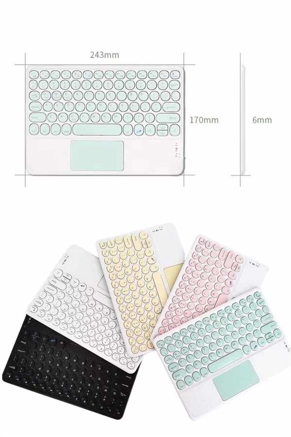 BUĞZ Android ve İOS Uyumlu Bluetooth Klavye Touchpad Slim Kablosuz Wifi Q Klavye BUĞZ Android ve İOS Uyumlu Bluetooth Klavye Touchpad Slim Kablosuz Wifi Q Klavye