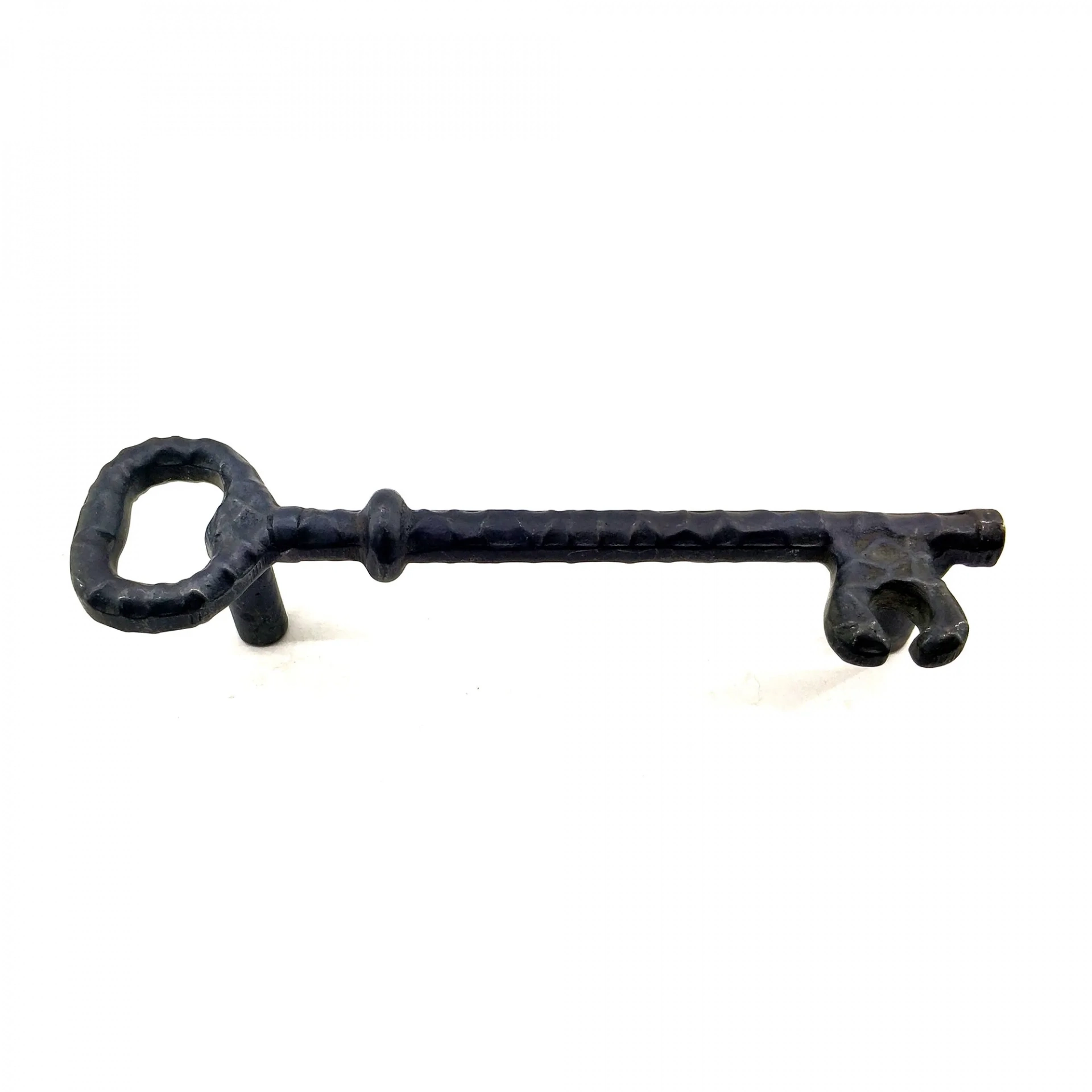 BUĞZ Antika Tarz Dekoratif Pirinç Anahtar Şeklinde Kapı Çekme Kolu, Mobilya, Sandık, Kutu Kulbu - 128mm, Oksit