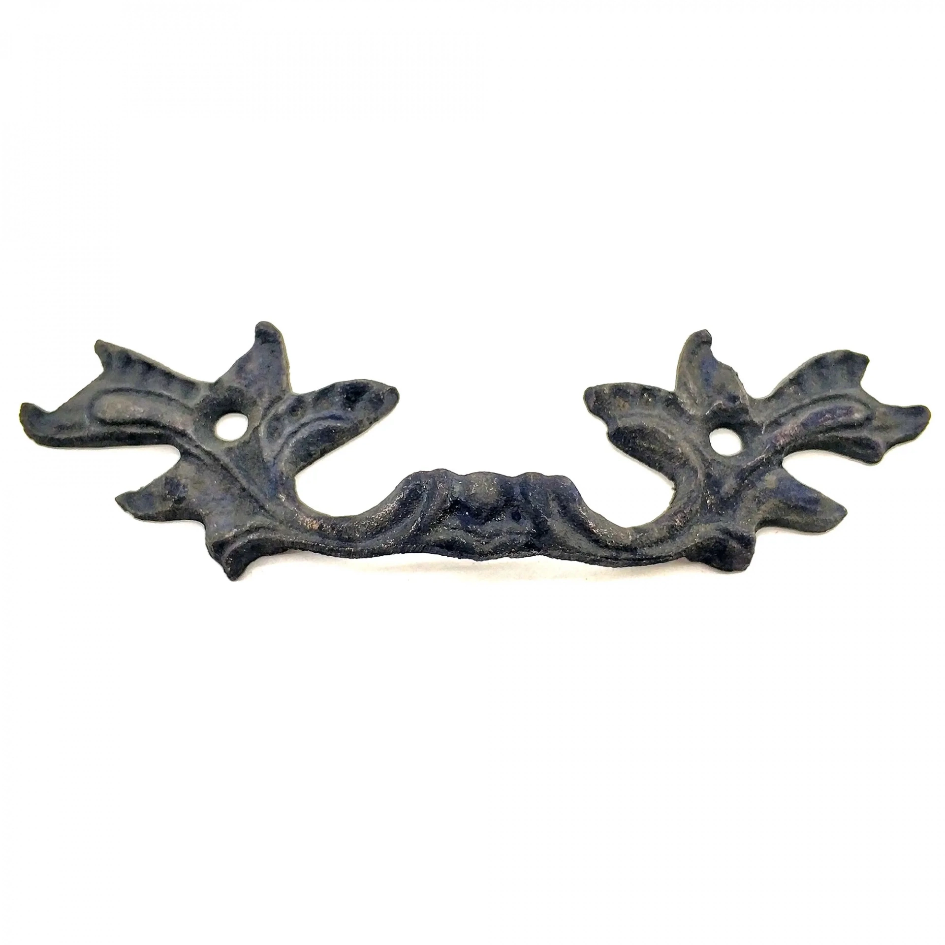 BUĞZ Antika Tarz Dekoratif Pirinç Çiçek Kapı Kulbu - 30x110 Mm, Oksit