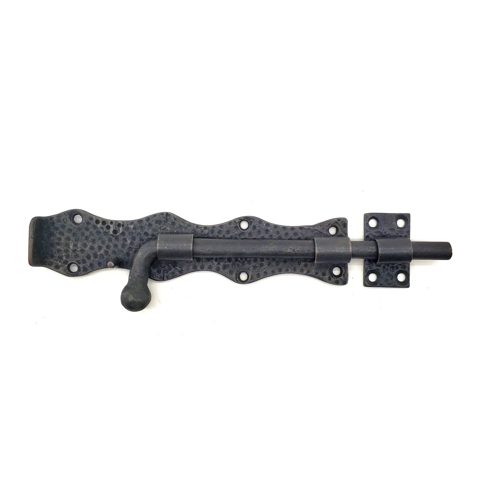 BUĞZ Antika Tarz Dekoratif Pirinç Dövme Kapı Sürgüsü - 20cm, Oksit BUĞZ Antika Tarz Dekoratif Pirinç Dövme Kapı Sürgüsü - 20cm, Oksit