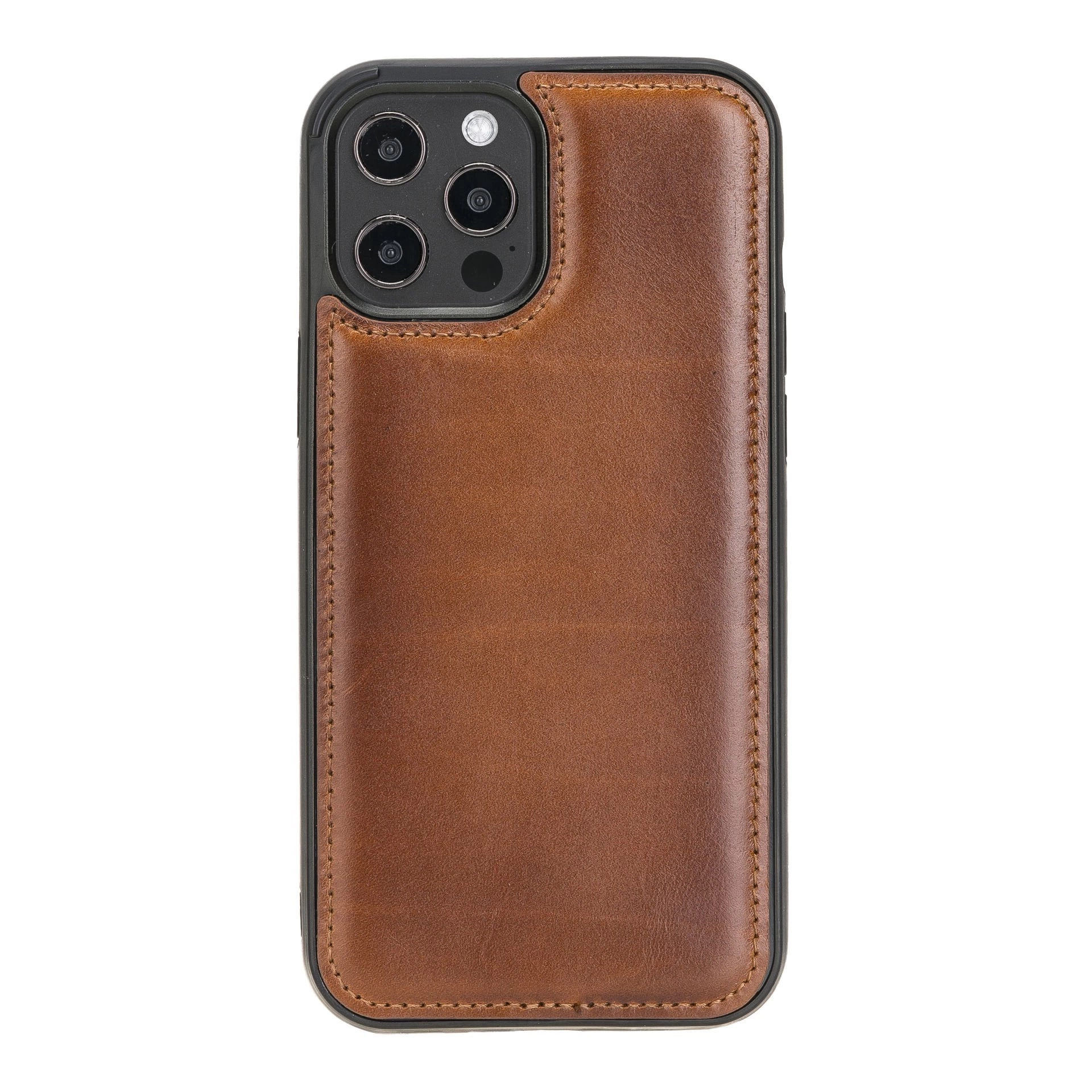 BUĞZ Apple iPhone 12 Pro Max Uyumlu Deri Arka Kapak RST2EF Taba