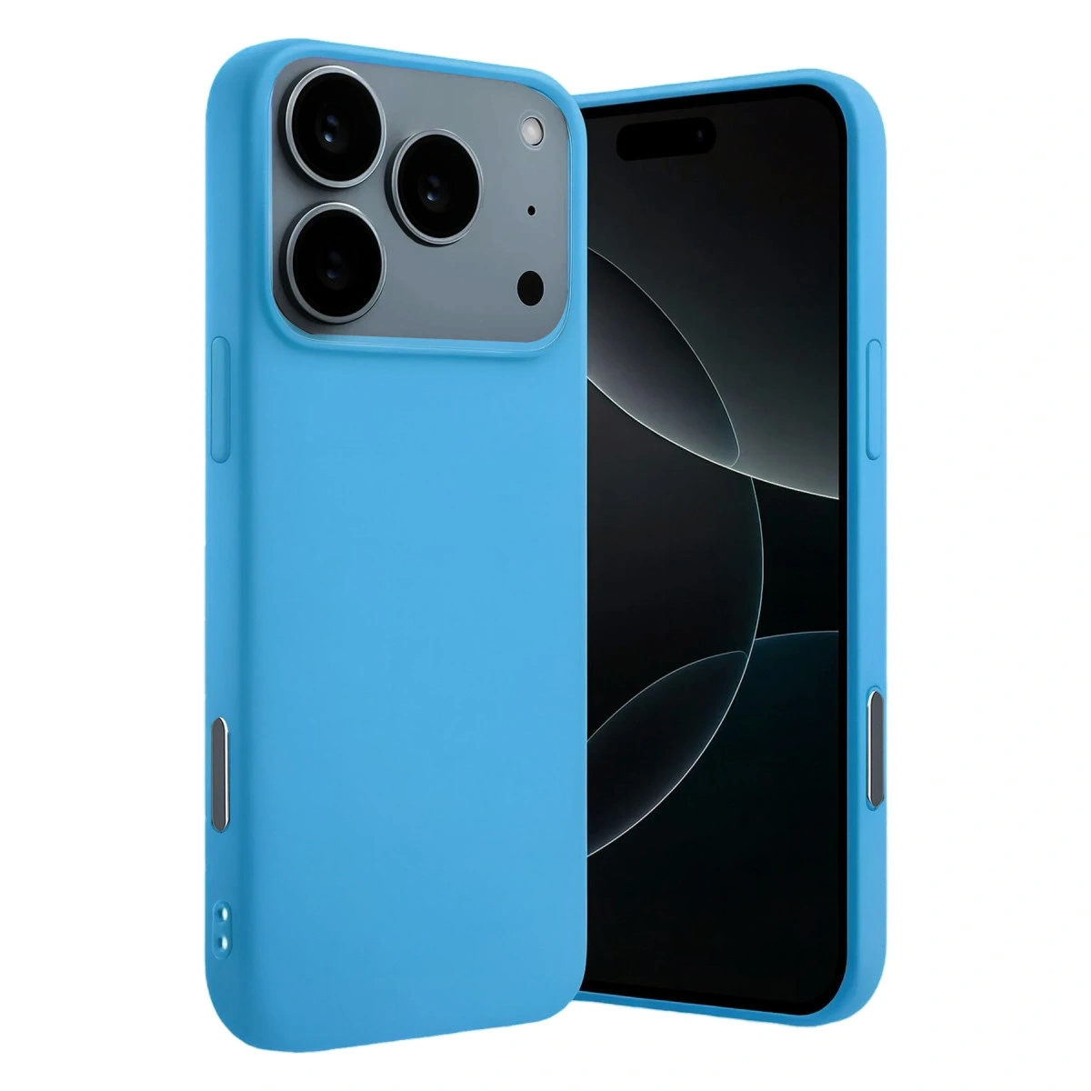 BUĞZ İphone 17 Pro Nano İçi Kadife Silikon - Mavi