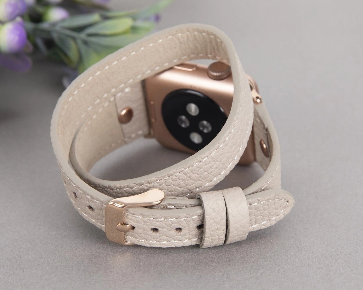 BUĞZ Apple Watch Uyumlu Deri Kordon 42-44-45mm Slim DTRT ERC3