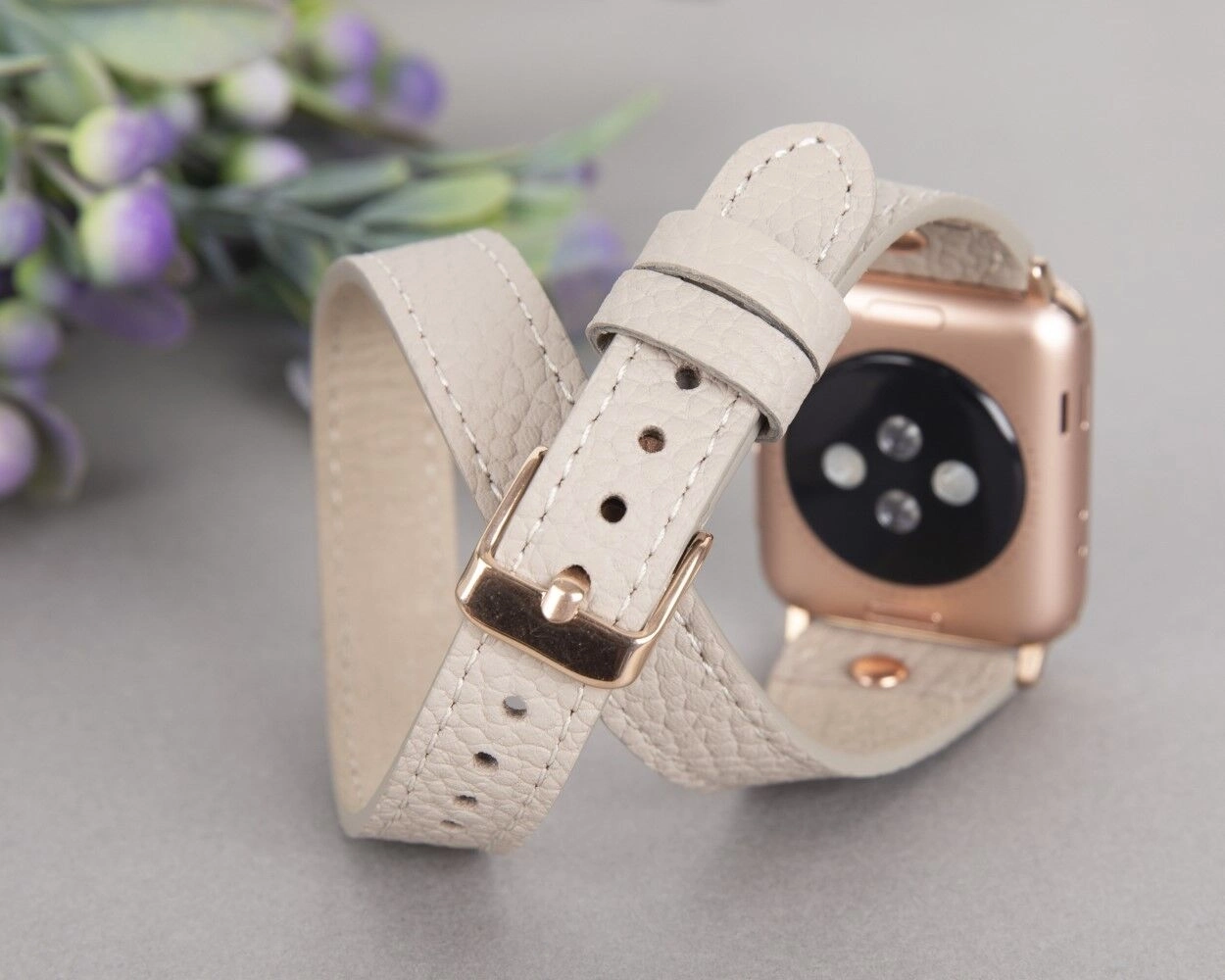 BUĞZ Apple Watch Uyumlu Deri Kordon 42-44-45mm Slim DTRT ERC3