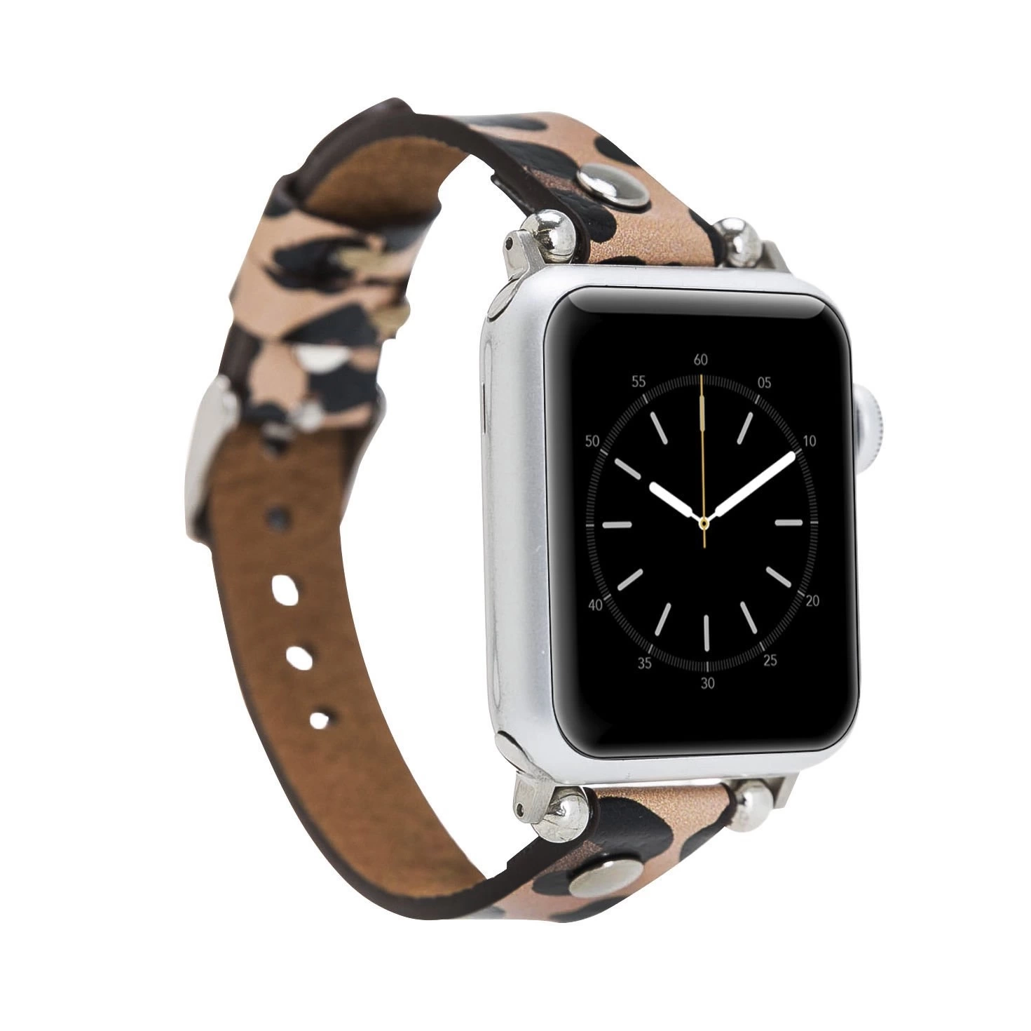 BUĞZ Apple Watch Uyumlu Deri Kordon 42-44-45mm ST Leopar NE
